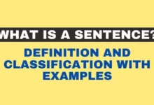 What Is a Sentence Definition and Classification
